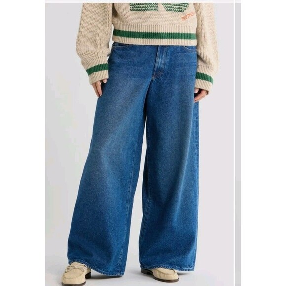 MOTHER Denim - NWT MOTHER JEANS Snacks RIGATONI SNEAK Baggy Wide Leg Designer Denim